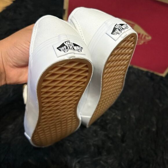 VANS Mary Jane white gold buckle shoes sneakers women’s 9 new - Picture 5 of 7